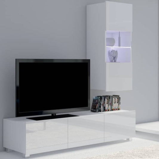 Calabrini TV Cabinet 150cm Sleek Modern Storage For Living Rooms Keeps Media Organized