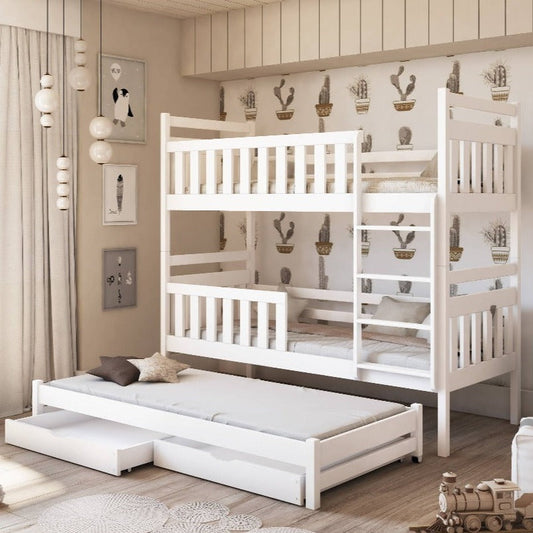 Worthing Klara Bunk Bed with Trundle and Storage