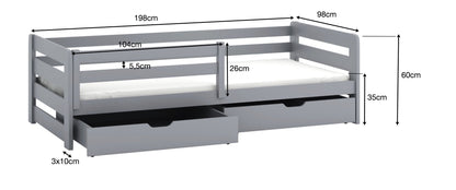 Folkestone Wooden Bed Ergo with Storage