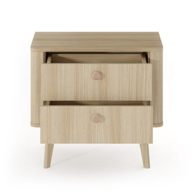 Viki Bedside Table 63cm Compact Sleek Design With Hidden Storage For Small Bedrooms