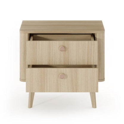 Viki Bedside Table 63cm Compact Sleek Design With Hidden Storage For Small Bedrooms