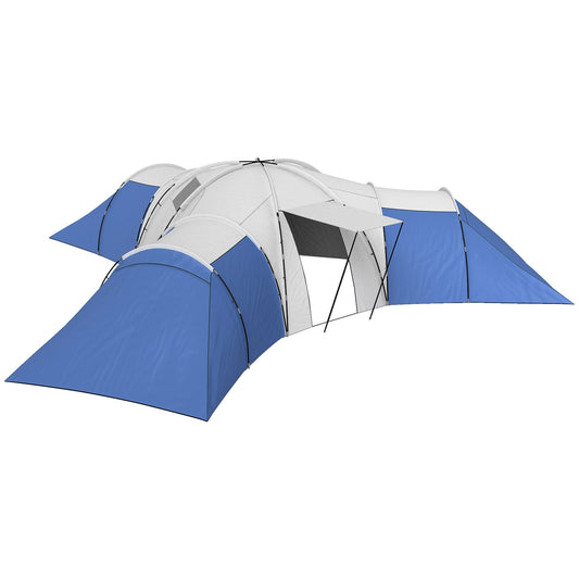 Outsunny Six To Nine Person Tent With Three Bedrooms And Living Room For Family Camping Accessories Included